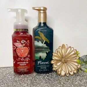 Bath & Body Works Hand Soap Pumpkin Apple & Flannel Fall Scent Nwt